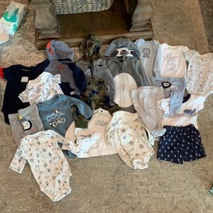 Huge lot of newborn-3 month clothes!